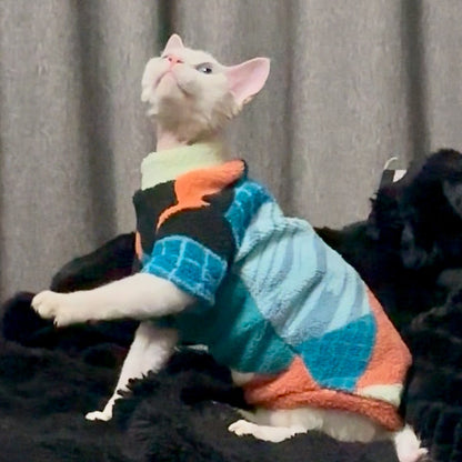 Thickened Fleece-lined Fur-free Cat Clothing For Warmth