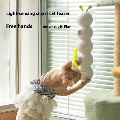 Smart Interactive Cat Toy  With Moving Tail Motion Activated Rechargeable