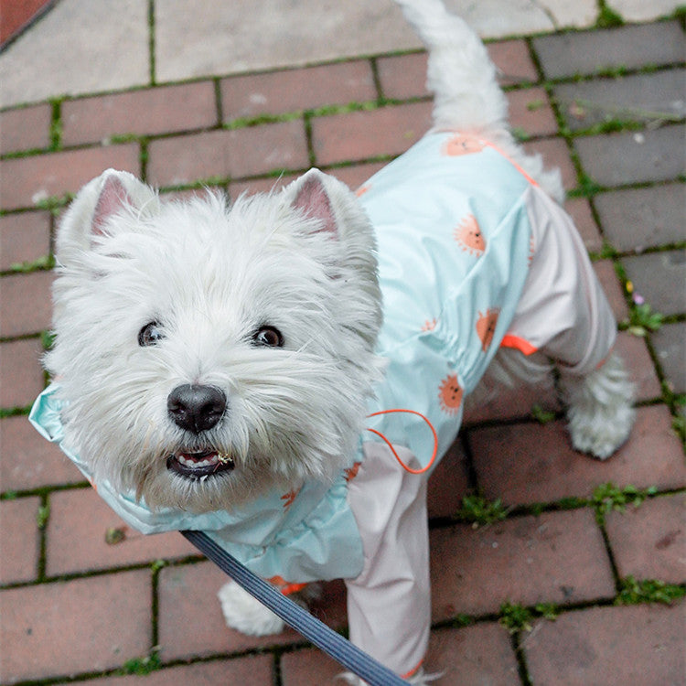 Pet Four-legged Raincoat Full Package With Reflective Waterproof And Windproof
