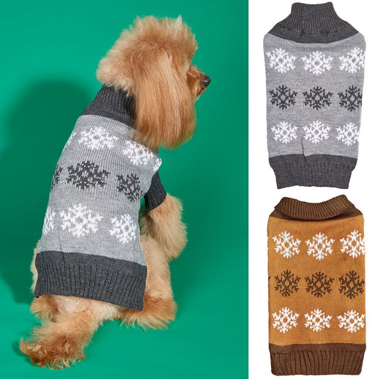Snowflake Christmas Dog Sweater