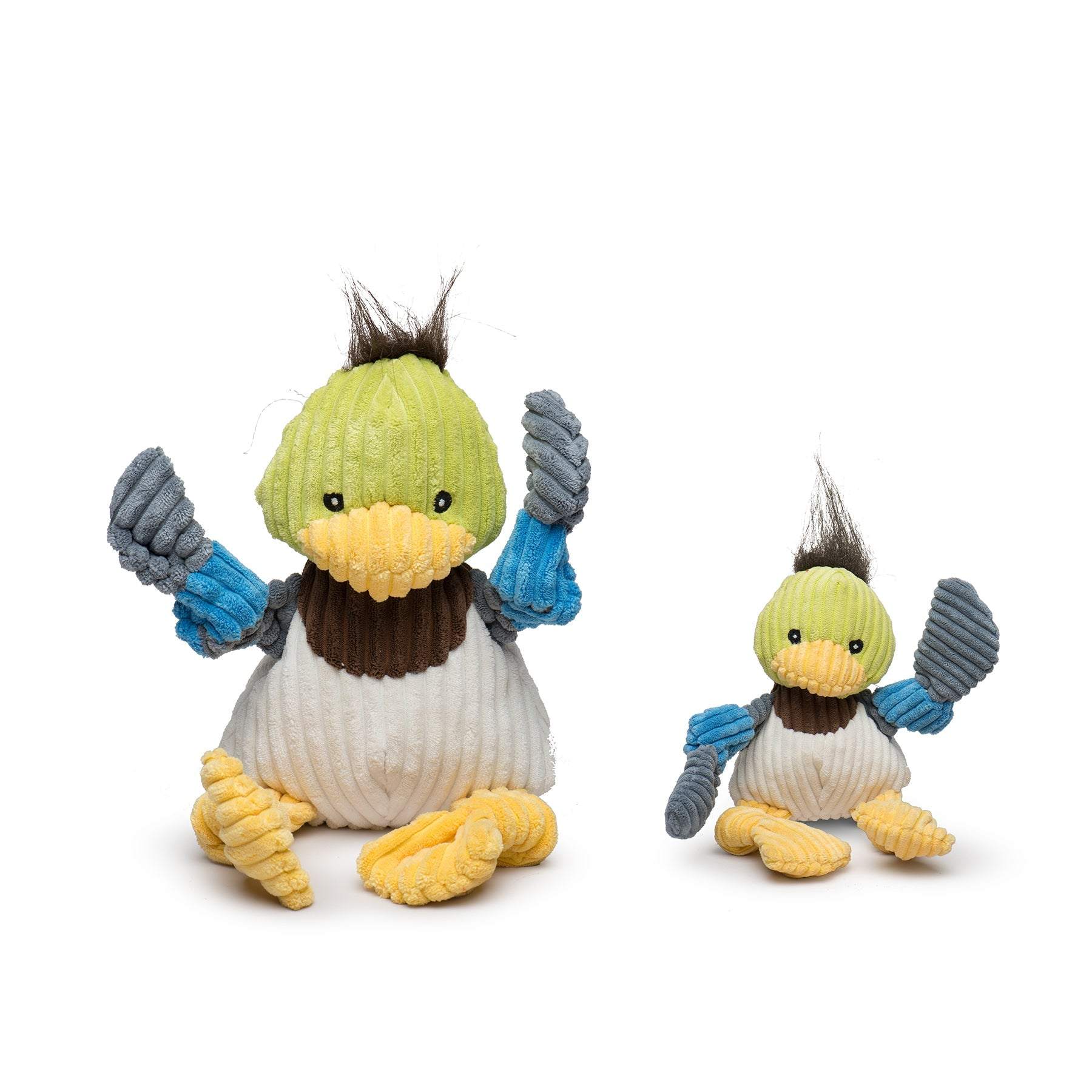 Dilly Duck Knottie® plush dog toy with durable knotted design and squeakers