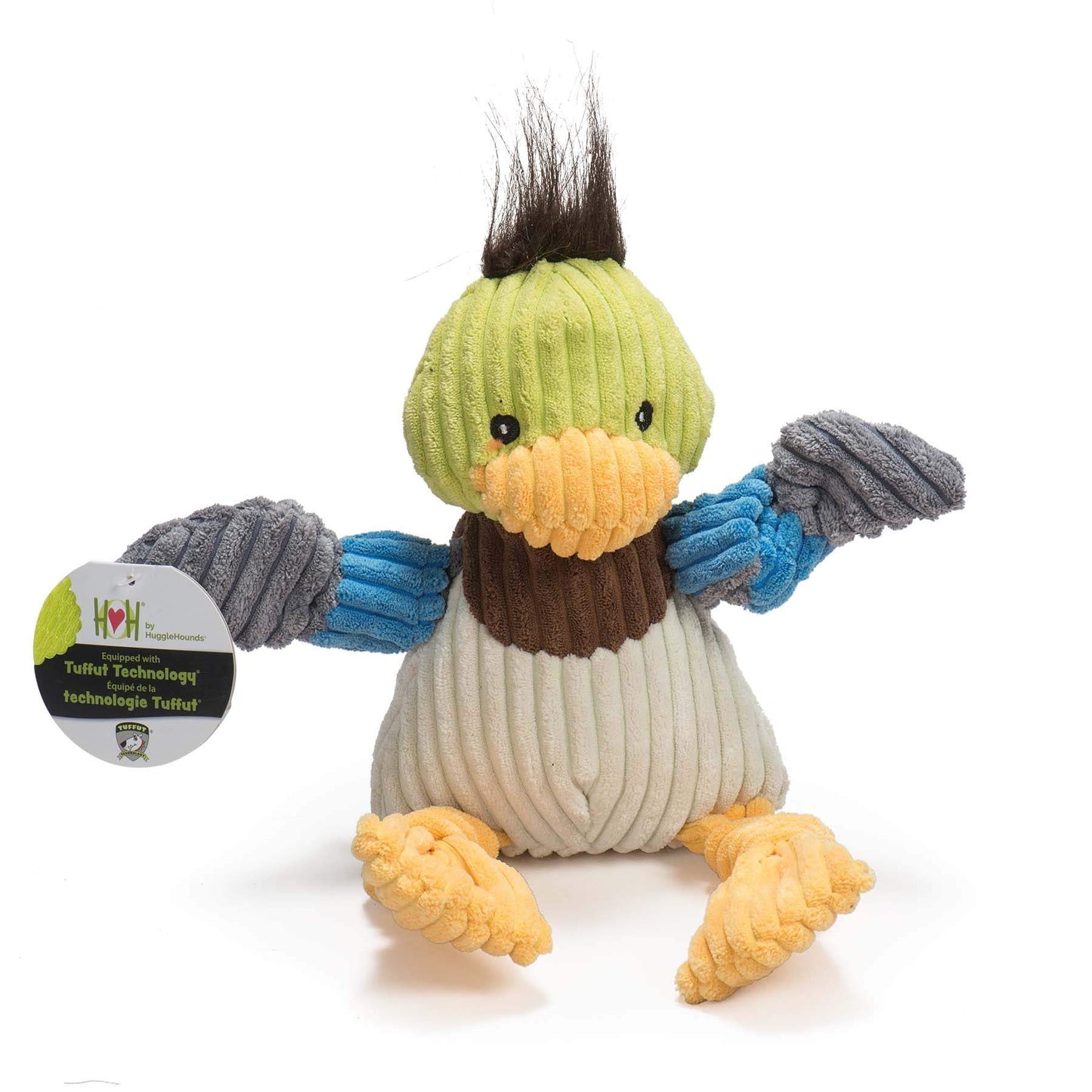 Dilly Duck Knottie® plush dog toy with durable knotted design and Tuffut Technology® lining