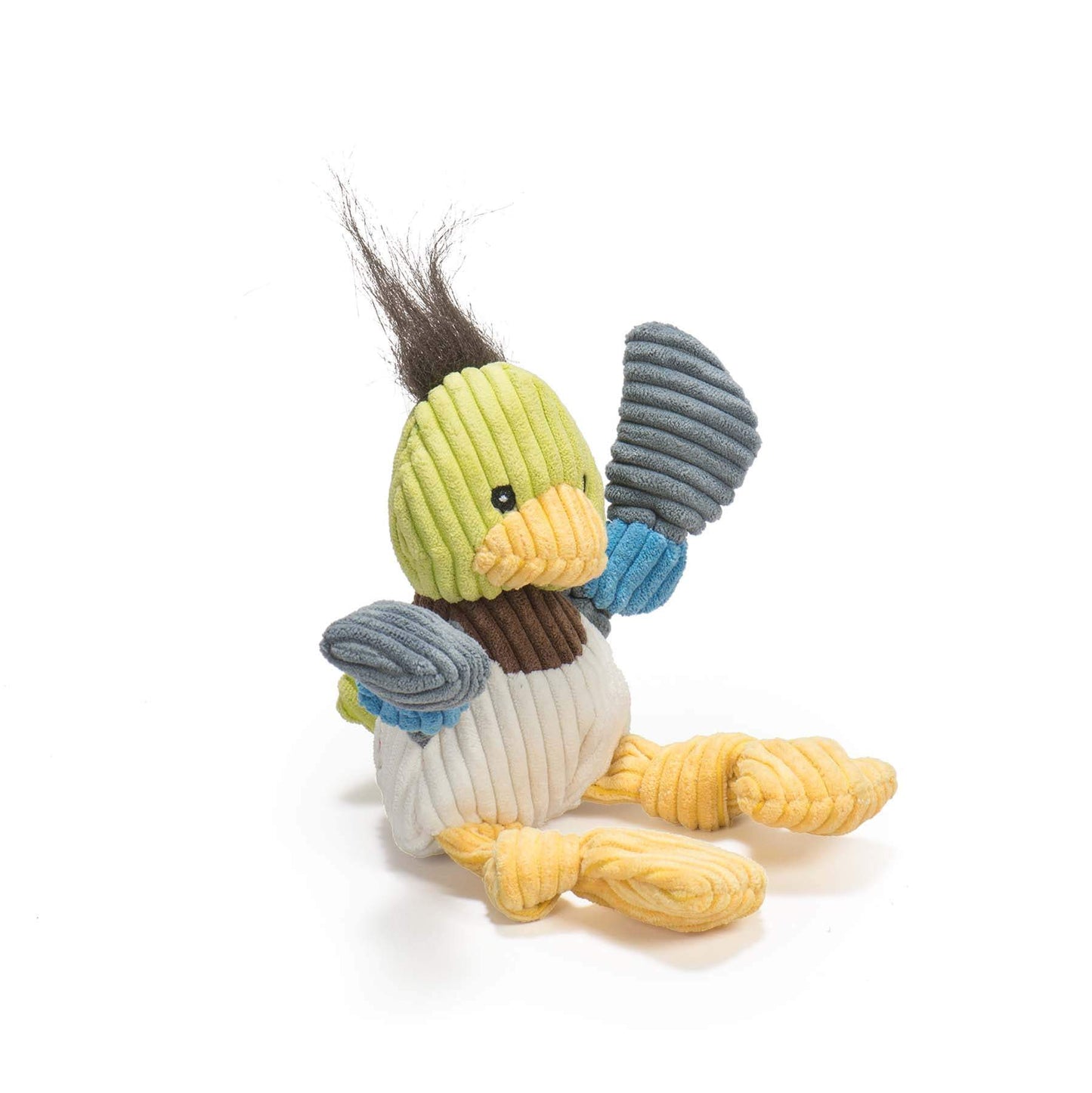 Dilly Duck Knottie® plush durable knotted dog toy with Tuffut Technology and squeakers