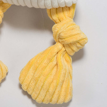 Dilly Duck Knottie® plush dog toy with durable knotted design and squeakers