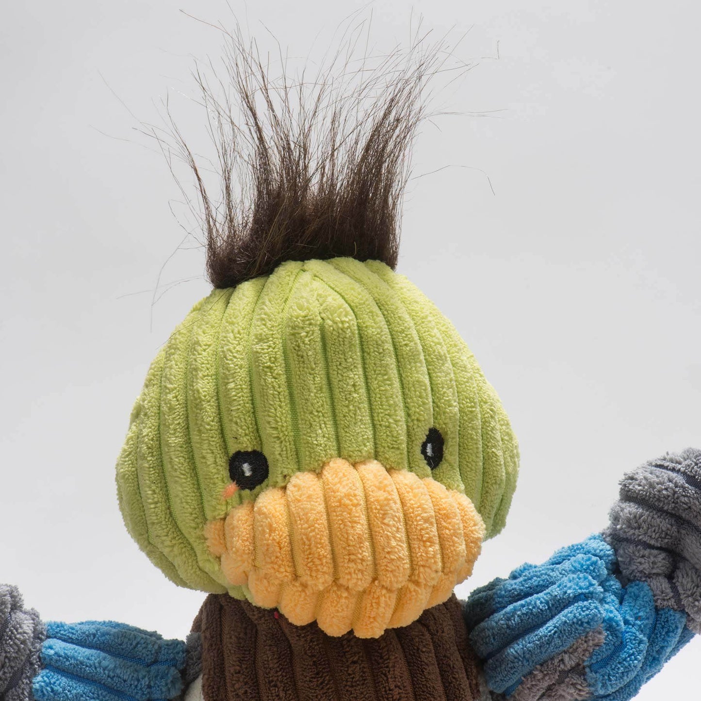 Dilly Duck Knottie® plush durable knotted dog toy with squeakers and soft Tuffut Technology lining