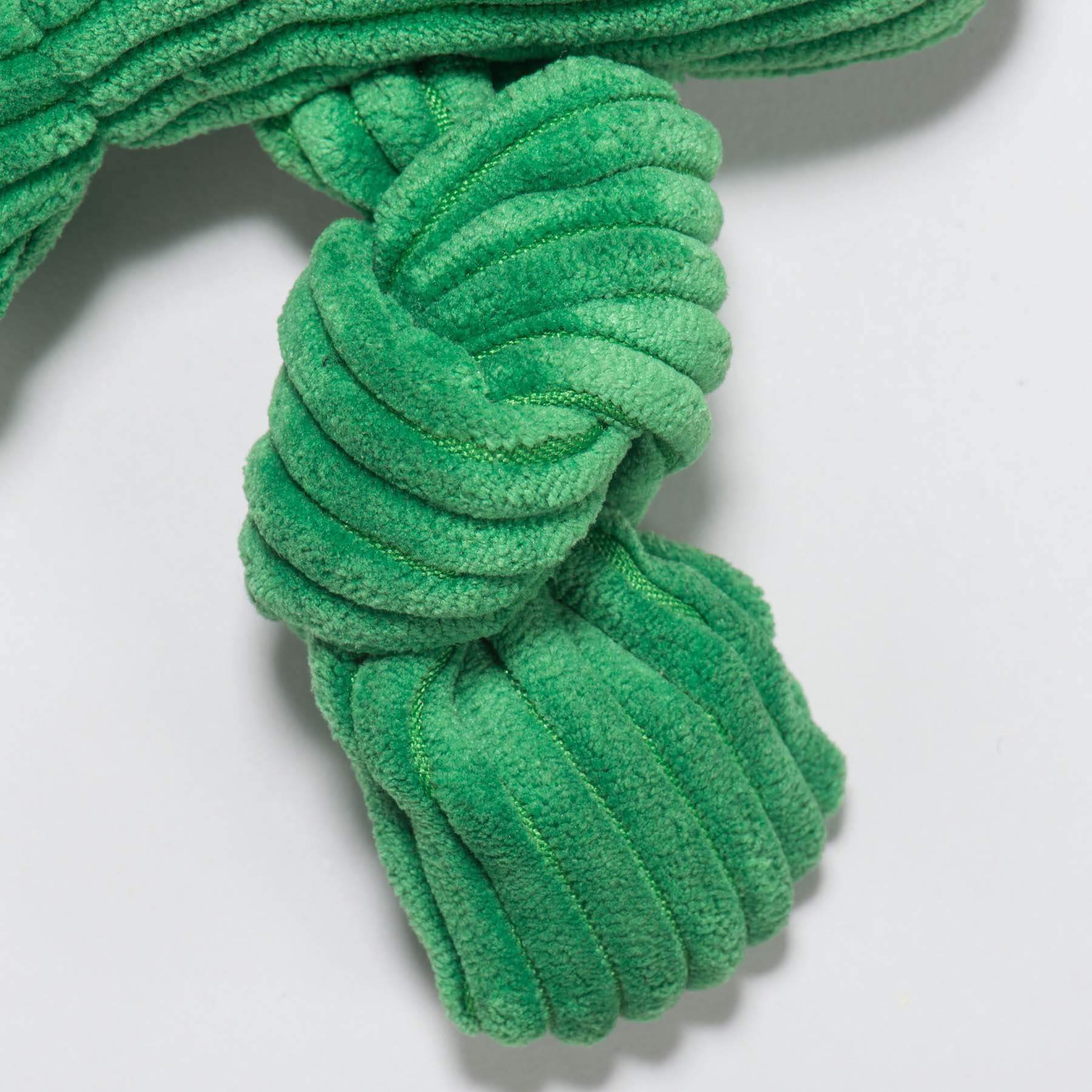 Fergie Frog Knottie® plush dog toy with durable Tuffut Technology and squeakers