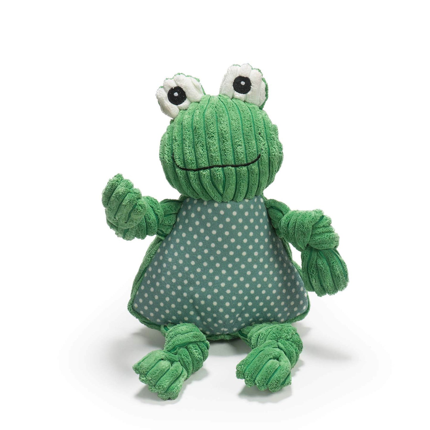 Fergie Frog Knottie® plush dog toy with durable knotted design and squeakers