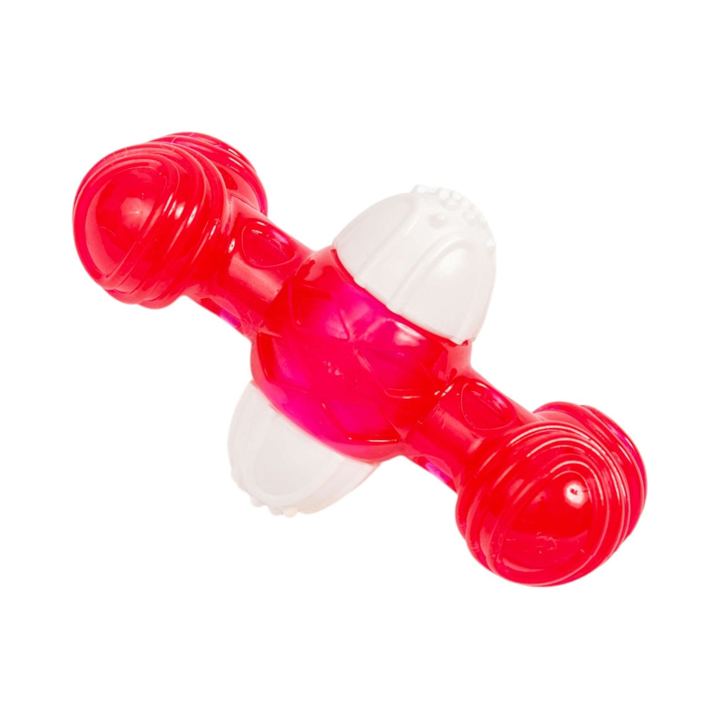 Country Living TPR & Nylon Quacker Bone Chew Toy for dogs with quacking sound and textured surface for dental health