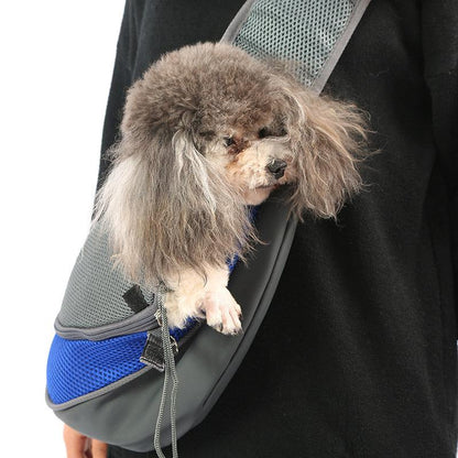 Breathable mesh pet carrier handbag sling for small dogs and cats hands-free shoulder bag