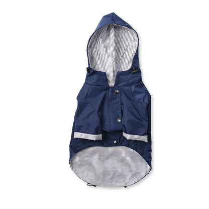 Windproof and rainproof British retro thick all weather dog raincoat