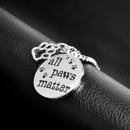 All Paws Matter Pendant Necklace- Pet Rescue Jewelry for Animal Lovers