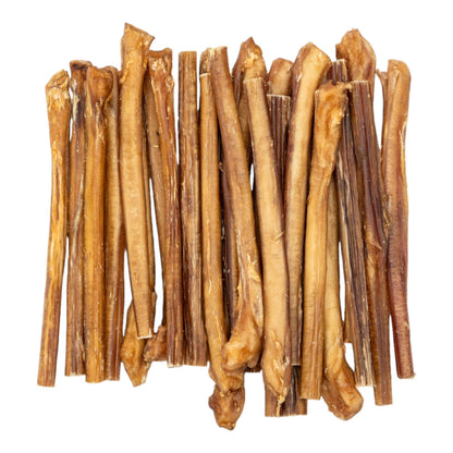 All-natural beef bully stick dog chews, 12-inch jumbo size, pack of 25, single ingredient, healthy and durable dog treats