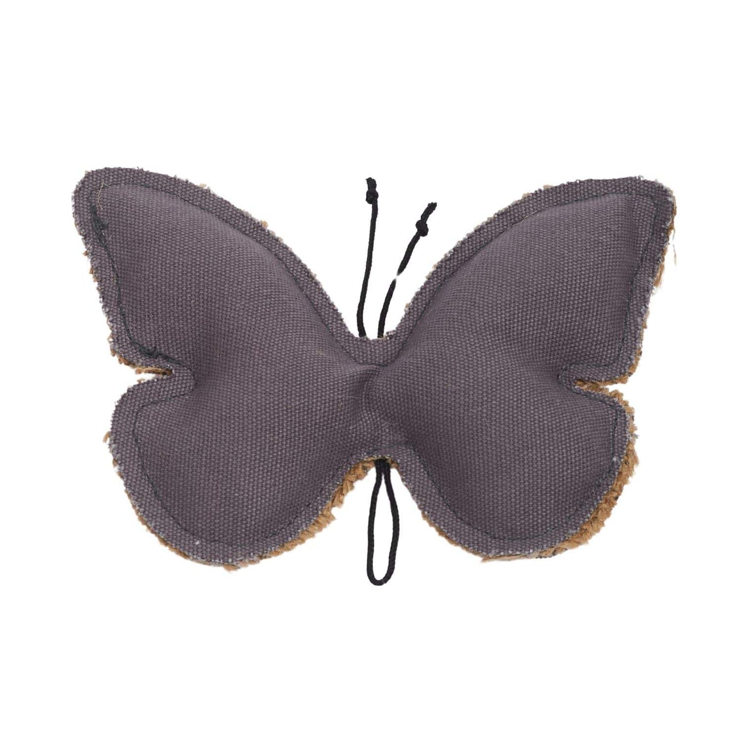 Country Living Canvas butterfly-shaped durable non-toxic dog chew toy made of natural jute and canvas for small to medium breeds