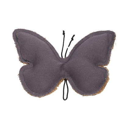 Country Living Canvas butterfly-shaped durable non-toxic dog chew toy made of natural jute and canvas for small to medium breeds