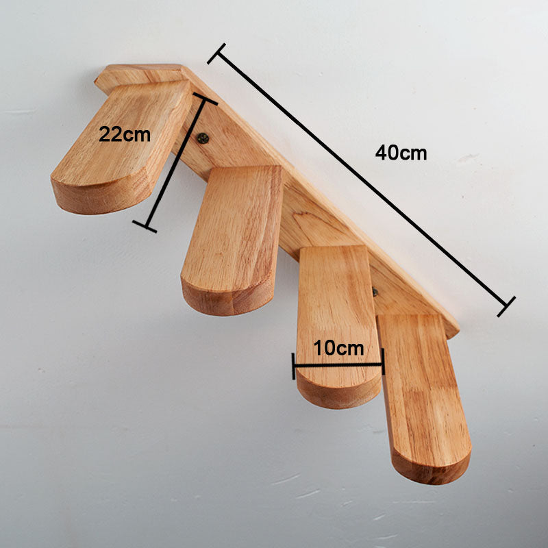 Cats Climbing Ladders On Solid Wood Walls, Rubber Wood Springboards And Stair Toys