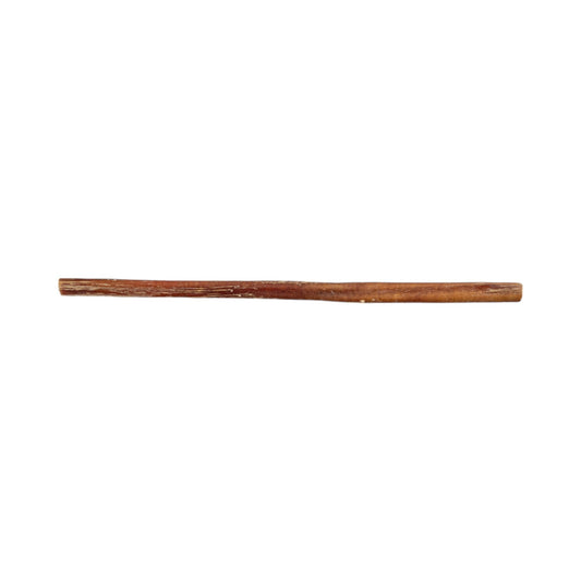 All-natural beef bully stick dog treat 12-inch thin single stick nutrient-rich high protein odor-free chew