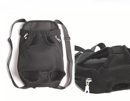Adjustable pet carrier backpack for small dogs and cats under 15LB with breathable mesh and safety straps for travel and outdoor activities