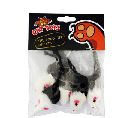 Fake Mouse Tiantian Rabbit Skin Mouse Funny Cat Toy