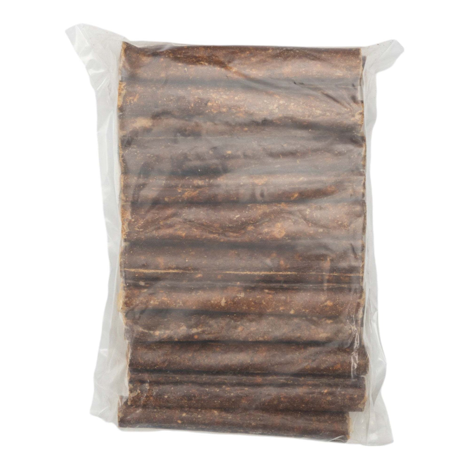 All-natural beef sausage dog treats high in protein and nutrients, 6-inch premium chews for dogs