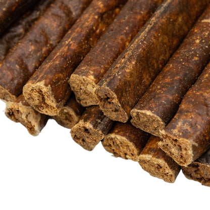 All-Natural Beef Sausage dog treats, 6-inch premium beef chews high in protein and nutrients