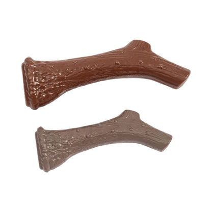 Country Living Nylon Antler dog chew toys in brown and gray with natural chicken flavor for durable chewing and dental health