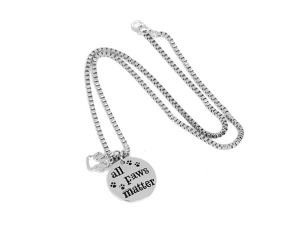 All Paws Matter Pendant Necklace- Pet Rescue Jewelry for Animal Lovers