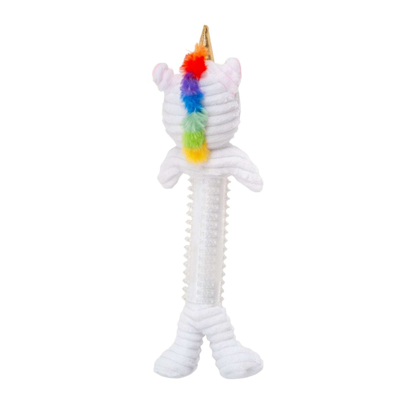 Country Living Thermoplastic Rubber unicorn corduroy dog chew toy with squeaker and crinkle paper
