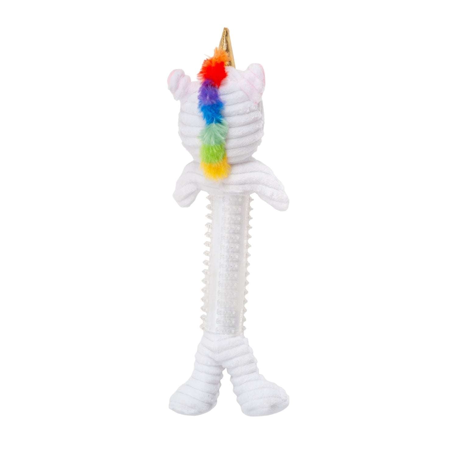 Country Living Thermoplastic Rubber unicorn corduroy dog chew toy with squeaker and crinkle paper