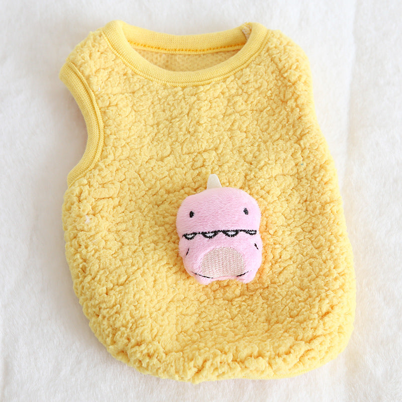 Dinosaur Thermal Vest Pet Fleece Clothing