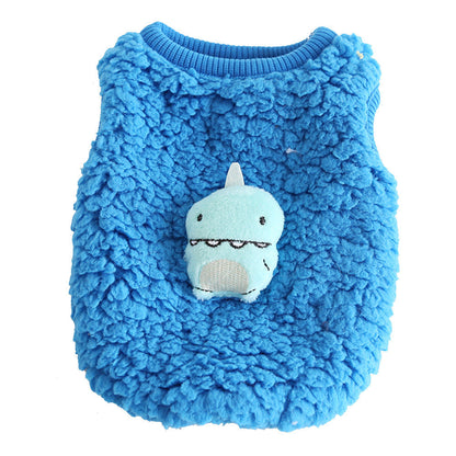 Dinosaur Thermal Vest Pet Fleece Clothing