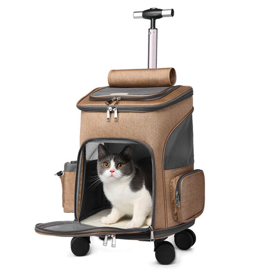 Folding Pet Trolley Backpack