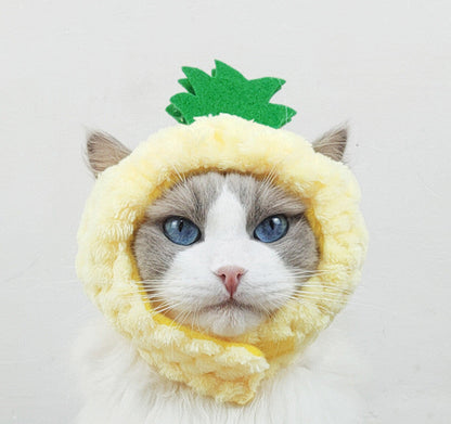 Cute Pineapple Cat Hat Warm Puppet Headdress