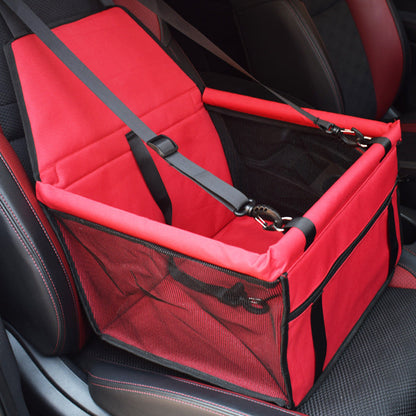 Dog Safety Mesh Travel Carrier Basket - Breathable Waterproof Car Seat