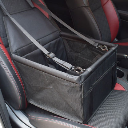 Dog Safety Mesh Travel Carrier Basket - Breathable Waterproof Car Seat