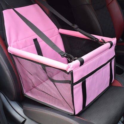 Dog Safety Mesh Travel Carrier Basket - Breathable Waterproof Car Seat