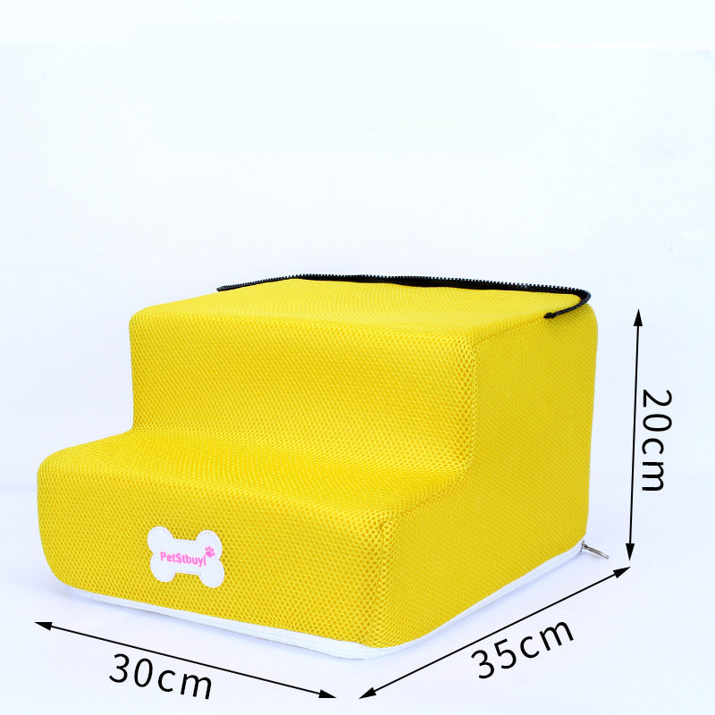 Factory Direct Sale Dog Stairs Pet Climbing Ladder Sponge Steps Small Dog Teddy On The Sofa Bed Climbing Ladder Can Be Customized