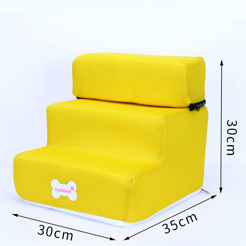 Factory Direct Sale Dog Stairs Pet Climbing Ladder Sponge Steps Small Dog Teddy On The Sofa Bed Climbing Ladder Can Be Customized