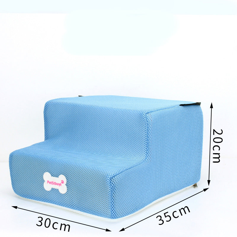 Factory Direct Sale Dog Stairs Pet Climbing Ladder Sponge Steps Small Dog Teddy On The Sofa Bed Climbing Ladder Can Be Customized