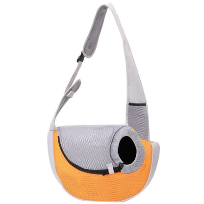 Breathable mesh pet carrier handbag sling for small dogs and cats with adjustable shoulder strap