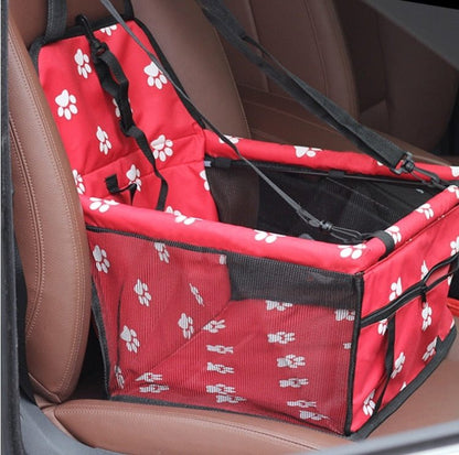 Dog Safety Mesh Travel Carrier Basket - Breathable Waterproof Car Seat