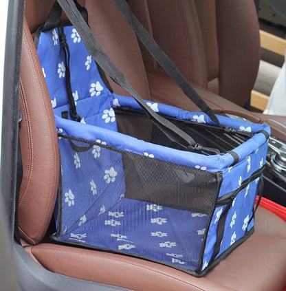 Dog Safety Mesh Travel Carrier Basket - Breathable Waterproof Car Seat