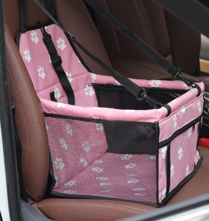 Dog Safety Mesh Travel Carrier Basket - Breathable Waterproof Car Seat