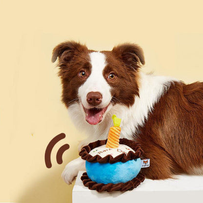 Bite-resistant Teething Vocal Catnip Birthday Cake Toy