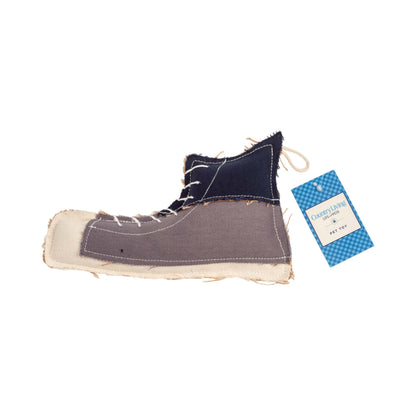 Country Living Canvas & Jute shoe-shaped durable non-toxic dog chew toy for small to medium dogs