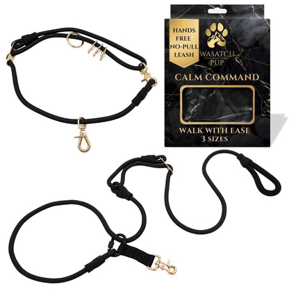 Hands-free no-pull leash with wrap-around design for safe, calm dog walks