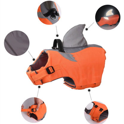 New Flying Shark Fin Life Jacket Dog Swimsuit Outdoor