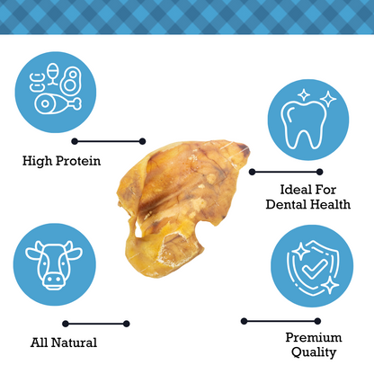 Country Living Whole Pig Ears Dog Treats – Natural Pork, Dental Care