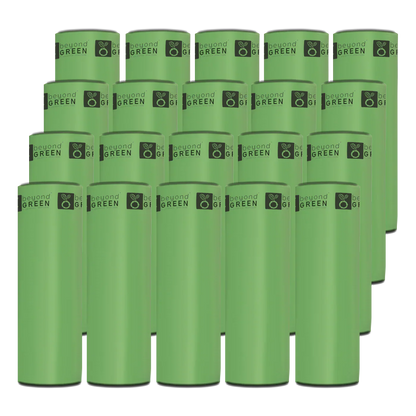 Rolls of beyondGREEN dog waste bags for park dispensers, 200 strong, leak-resistant, unscented, eco-friendly packaging
