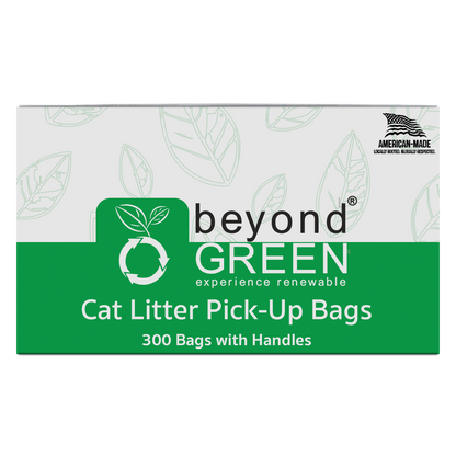 beyondGREEN Cat Litter Pick-Up Bags with Handles, eco-friendly, leak-resistant, 300 count box
