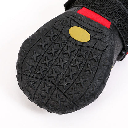 Reflective waterproof shoes for dogs